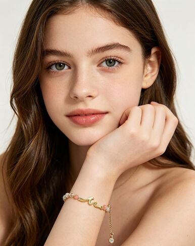 16-Year-Old Wave Bracelet Birthday Gift, Cute Pendant Bracelet, Colorful Personalized Gift, Suitable for Sister's 16th Birthday Gift (waves-01) in Saudi Arabia