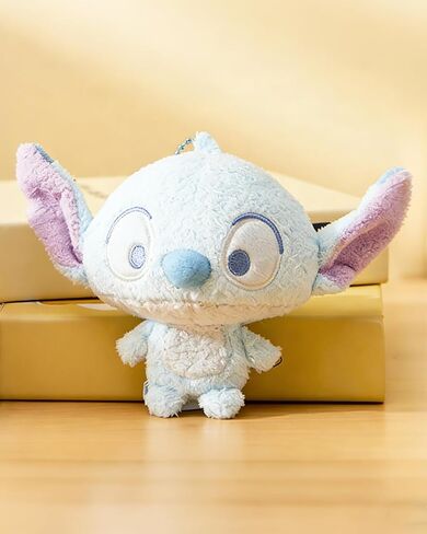 MINISO Disney Lilo and Stitch Plush Keychain, Cute Bag Charm for Backpack Handbag Tote Bag Car Key Chain Birthday Gifts for Girls Boys Women Men Stitch Fans, Big Head Stuffy Pendant with Barky Sound in Saudi Arabia