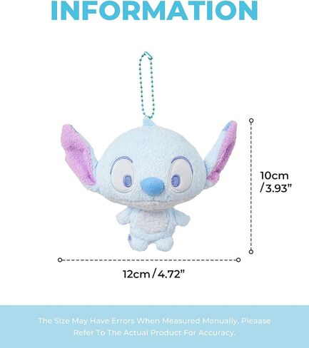 MINISO Disney Lilo and Stitch Plush Keychain, Cute Bag Charm for Backpack Handbag Tote Bag Car Key Chain Birthday Gifts for Girls Boys Women Men Stitch Fans, Big Head Stuffy Pendant with Barky Sound in Saudi Arabia