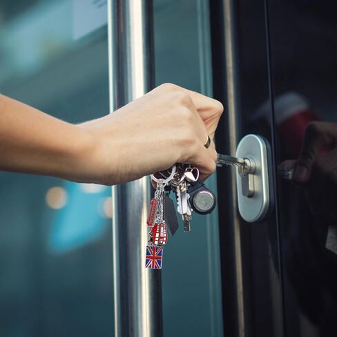 Gadpiparty المملكة المتحدة العلم المفاتيح تذكارية علم الاتحاد كيرينغ للسيارة وحقيبة سحر 4.52 بوصة البريطانية هدية السفر التبعي in Kuwait