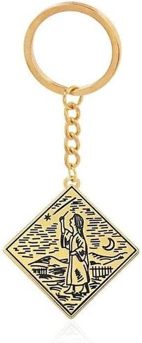Elden Ring Stargazer Sorceress Keychain Solid Zinc Alloy Deep Engraved Vintage Game Themed Charm for Keys Backpack Collectible Accessory in Saudi Arabia