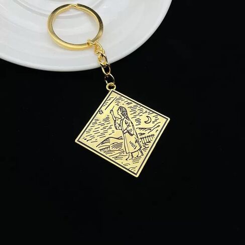 Elden Ring Stargazer Sorceress Keychain Solid Zinc Alloy Deep Engraved Vintage Game Themed Charm for Keys Backpack Collectible Accessory in Saudi Arabia