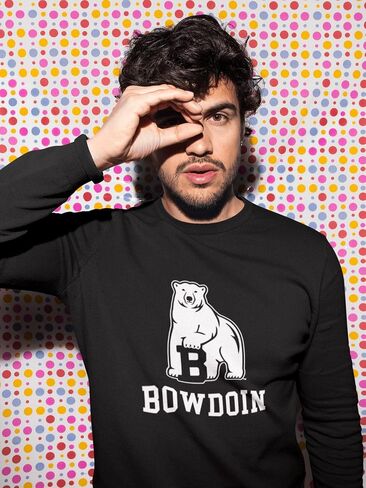 سويت شيرت CrewMyTee Bowdoin College Polar Bear B للجنسين بياقة دائرية - ملابس Bowdoin Polar Bears in Kuwait