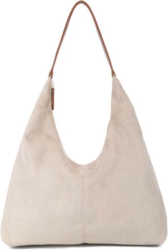 Emprier Suede Slouchy Bag for Women Large Suede Hobo Shoulder Bag Vegan Leather Crescent Tote Purse for Work Travel in Saudi Arabia