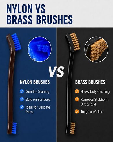 30 Pack Gun Cleaning Brushes Set Included:25 Nylon7-Inch Double-Ended Cleaning Brushes with Plastic Handle-5 Wire Brushes in Saudi Arabia