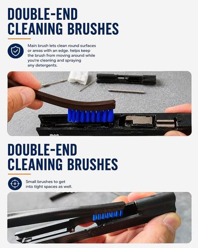 30 Pack Gun Cleaning Brushes Set Included:25 Nylon7-Inch Double-Ended Cleaning Brushes with Plastic Handle-5 Wire Brushes in Saudi Arabia