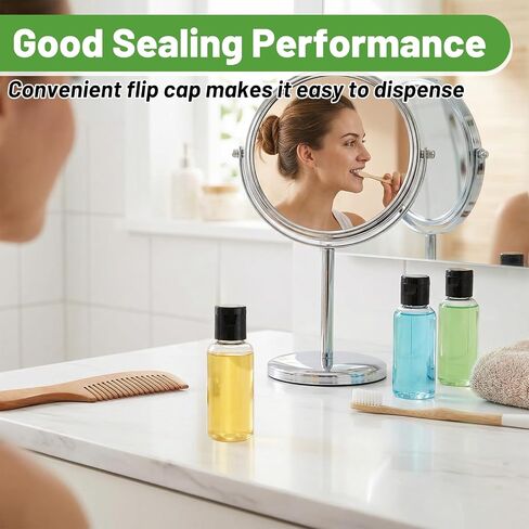 150 Pcs 1oz Small Travel Bottles, Clear Plastic Refillable Empty Containers with Black Cap for Shampoo, Lotion, Body Soap, Cream, Toiletries, Leak Proof Squeeze Bottles in Saudi Arabia