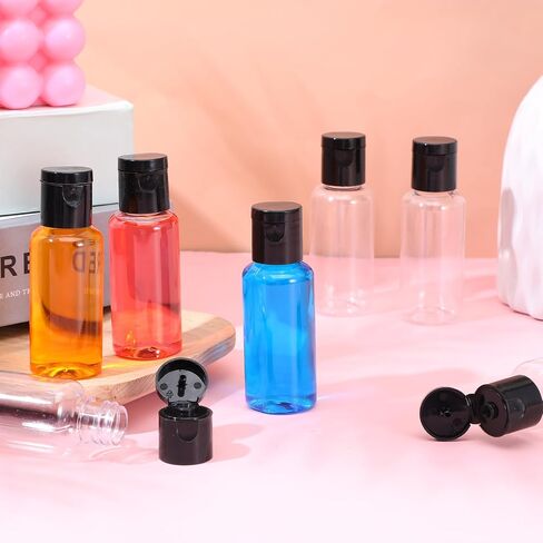 150 Pcs 1oz Small Travel Bottles, Clear Plastic Refillable Empty Containers with Black Cap for Shampoo, Lotion, Body Soap, Cream, Toiletries, Leak Proof Squeeze Bottles in Saudi Arabia