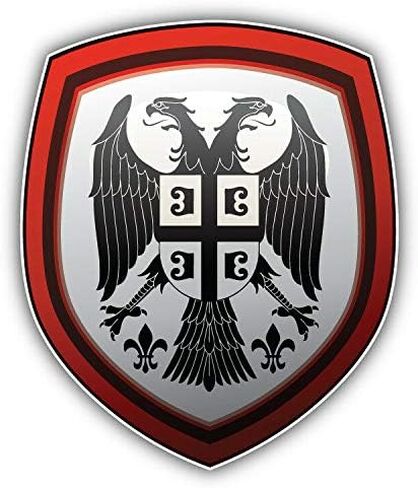 Serbia Coat of Arms Shield Round Metal 0.75" Lapel Pin Hat Shirt Pin Tie Tack Pinback in Saudi Arabia
