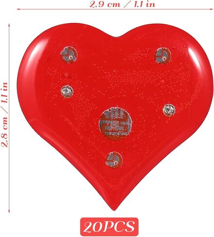 SEWACC 20pcs Valentine's Day Luminous Red Heart Brooch, LED Glowing Lapel Brooch Pins, Valentine's Day Wedding Birthday Party Decoration Accessories in Saudi Arabia