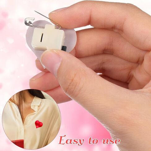SEWACC 20pcs Valentine's Day Luminous Red Heart Brooch, LED Glowing Lapel Brooch Pins, Valentine's Day Wedding Birthday Party Decoration Accessories in Saudi Arabia