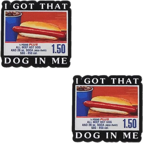 2 PCS I Got That Dog In Me Enamel Pin,Cute Cool Button Lapel Metal Brooch Badge,Funny Hot Dog Meme Badge Brooch,Novelty Unique Humor Button Pins for Backpacks Hats Lanyard Fashion Jewelry Accessories in Saudi Arabia