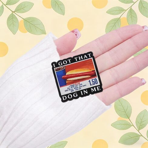 2 PCS I Got That Dog In Me Enamel Pin,Cute Cool Button Lapel Metal Brooch Badge,Funny Hot Dog Meme Badge Brooch,Novelty Unique Humor Button Pins for Backpacks Hats Lanyard Fashion Jewelry Accessories in Saudi Arabia