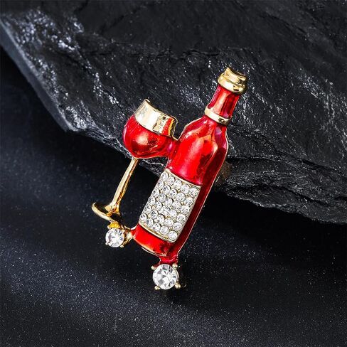 WCRAZYE Beer Brooch Pins for Women Girls Cute Red Wine Glass Wine Bottle Coffee Beer Brooch Lapel Pin Badge Cheers Gift for Lover Girlfriend Brooches Pins Hat Bag Suit Dress Accessories Jewelry in Kuwait