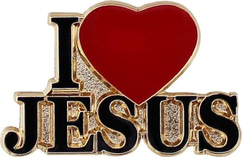 Flagline I Love Jesus Die-Struck Metal Religious Lapel Pin with Butterfly Clasp Closure in Saudi Arabia