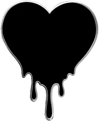 Pinsanity Bleeding Black Heart Enamel Lapel Pin in Kuwait