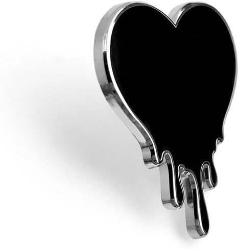 Pinsanity Bleeding Black Heart Enamel Lapel Pin in Kuwait