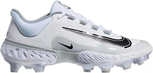 حذاء البيسبول Nike Alpha Huarache Elite 4 Low MCS FD6255-100 أبيض-رمادي-أسود للرجال - 10.5 US in Kuwait