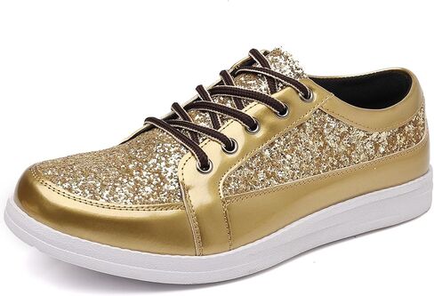 Trsorini Mens Glitter Shoes Sparkly Sneakers Fashion Bling Sequin Shiny Comfort Men Shoes in Saudi Arabia