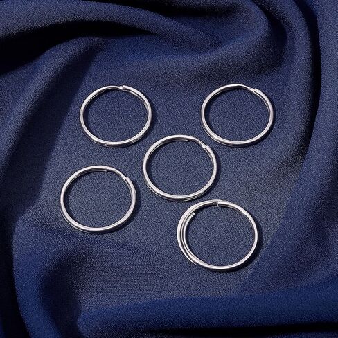 LiQunSweet 100PCS 316 Stainless Steel 25mm (1 Inch) Round Split Circular Keychain Ring Bulk for Craft Jewelry Making Car Home Keys in Kuwait