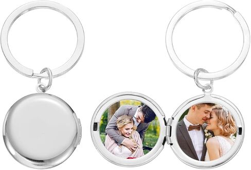 سلسلة مفاتيح MECCANIXITY Locket للنساء، سلاسل مفاتيح قلادة صورة ساحرة مع صندوق هدايا لعيد الميلاد in Kuwait