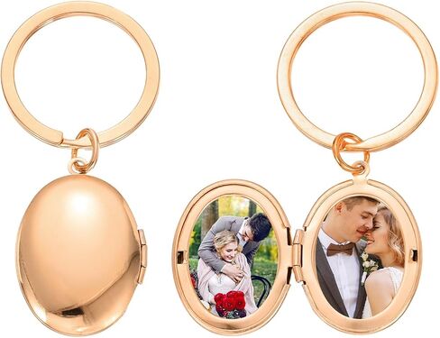 سلسلة مفاتيح MECCANIXITY Locket للنساء، سلاسل مفاتيح قلادة صورة ساحرة مع صندوق هدايا لعيد الميلاد in Kuwait