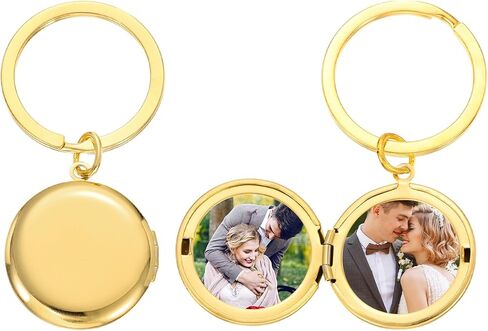 سلسلة مفاتيح MECCANIXITY Locket للنساء، سلاسل مفاتيح قلادة صورة ساحرة مع صندوق هدايا لعيد الميلاد in Kuwait