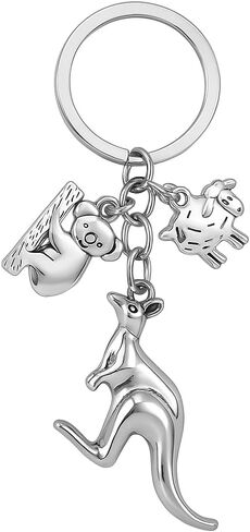 Animal Keychain with Australia – Koala, Kangaroo, and Sheep Charms, Creative Souvenir for Bag Charms,Funny Keychains Gift for Women Girls Men Animal Lovers and Travelers in Saudi Arabia