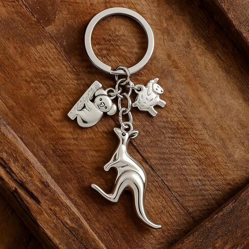 Animal Keychain with Australia – Koala, Kangaroo, and Sheep Charms, Creative Souvenir for Bag Charms,Funny Keychains Gift for Women Girls Men Animal Lovers and Travelers in Saudi Arabia