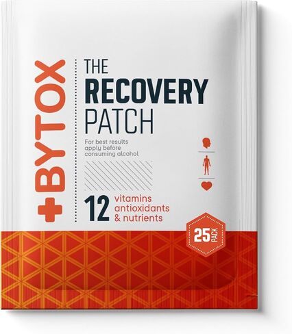 Bytox Recovery Patches with 12 Active Ingredients | Vitamin Patch with Nutrients, Antioxidants, & Hydration Support for Active Lifestyles | Up to 24-Hour Action | Made in the USA (Pack of 25) in Saudi Arabia