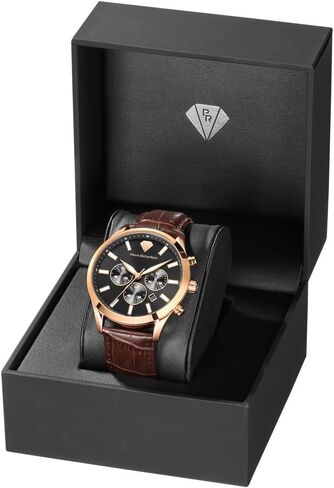 PIERRE RICHARDSON Men’s Luxury Watch PR2320 – Silver Stainless Steel Quartz, 44mm, 5ATM Water Resistant, Scratch-Resistant Sapphire Crystal Glass in Saudi Arabia