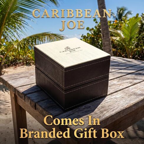 ساعات يد تناظرية للرجال من CARIBBEAN JOE، تصميم كلاسيكي مستدير، حركة كوارتز، تصميم قرص فرعي مزخرف، ساعات عصرية كاجوال للارتداء اليومي والهدايا in Kuwait