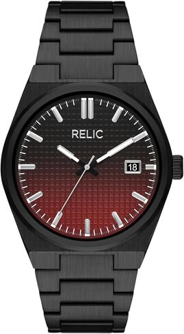 RELIC Men's Oliver Three-Hand Date Black Alloy Watch (Model: ZR77341) in Saudi Arabia