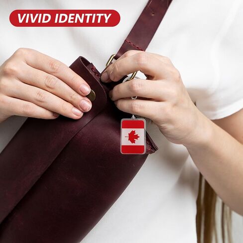 12 قطعة ملصقات علم كندا سلاسل المفاتيح الاكريليك مابل ليف تذكارية Keyrings سلاسل المفاتيح اكسسوارات للوازم الكندية الرجال النساء حقائب الظهر السيارات الشاحنات in Kuwait