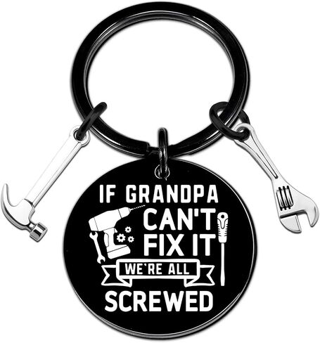 Grandpa Keychain Gifts From Granddaughter Grandfather Gift For Christmas Funny Best Grandpa Gifts Keychain in Saudi Arabia