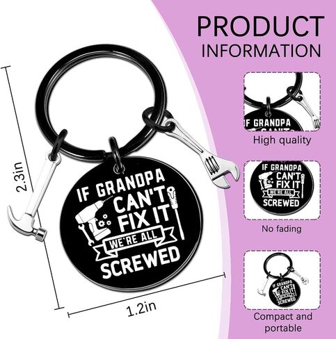 Grandpa Keychain Gifts From Granddaughter Grandfather Gift For Christmas Funny Best Grandpa Gifts Keychain in Saudi Arabia