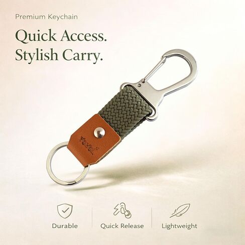 Stainless Steel Keychain, Short Belt Loop Key Clip, Durable Key Organizer for Home use and Car Keys in Kuwait