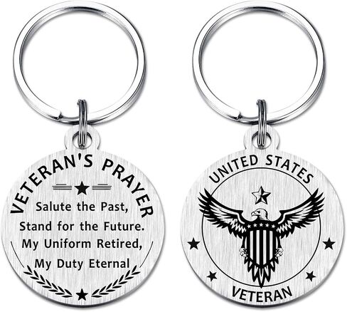 Veteran's Prayer Keychain - Veterans Gifts for Men Women, Military Retirement, Air Force, Army or Navy Veterans Day Gift, Christmas Keepsake in Saudi Arabia
