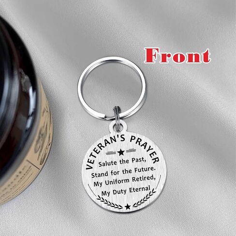 Veteran's Prayer Keychain - Veterans Gifts for Men Women, Military Retirement, Air Force, Army or Navy Veterans Day Gift, Christmas Keepsake in Saudi Arabia