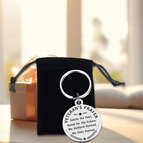 Veteran's Prayer Keychain - Veterans Gifts for Men Women, Military Retirement, Air Force, Army or Navy Veterans Day Gift, Christmas Keepsake in Saudi Arabia