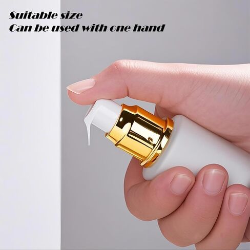 6Pcs Refillable Frosted Glass Lotion Pump Bottles Empty Comestic Bottles Travel Containers 20ml/0.67Oz with Pump Dispensers For Makeup Cream Emulsion Lotion Essential Oils(Golden caps) in Saudi Arabia