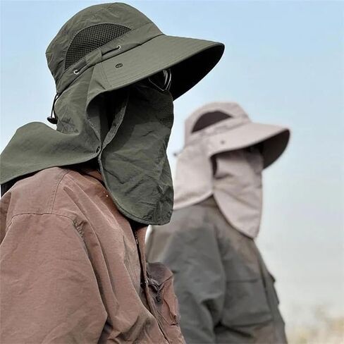 Hat for Men Outdoor Activities with Breathable Nylon and Wide Brimmed Headwear Men ' S Sun Hat with Adjustable in Saudi Arabia