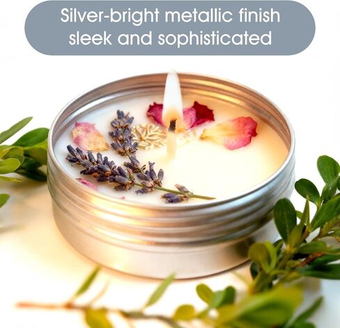 4Pcs Metal Round Tins Aluminum Cans,2 OzEmpty Tin with Screw Lids for Salve, Lip Balm,Spices or Candies Containers (Silver) in Saudi Arabia