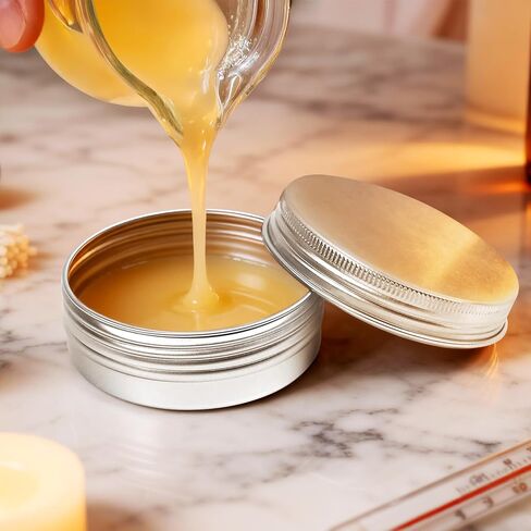 4Pcs Metal Round Tins Aluminum Cans,2 OzEmpty Tin with Screw Lids for Salve, Lip Balm,Spices or Candies Containers (Silver) in Saudi Arabia