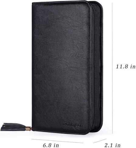 Professional Makeup Brush Organizer Bag - Leather Travel Case | Portable Cosmetic Bag with Multiple Pockets, Perfect for Makeup Artists & Daily Use to Hold & Protect Brushes Efficiently in Saudi Arabia