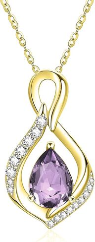Infinity Necklaces for Women, White Gold/14K Gold/Rose Gold Forever Love Jewelry Gift with Birthstone Pendant for Wife Her Mom in Saudi Arabia