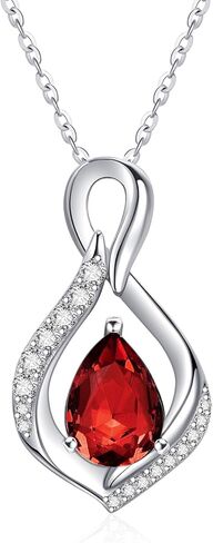 Infinity Necklaces for Women, White Gold/14K Gold/Rose Gold Forever Love Jewelry Gift with Birthstone Pendant for Wife Her Mom in Saudi Arabia