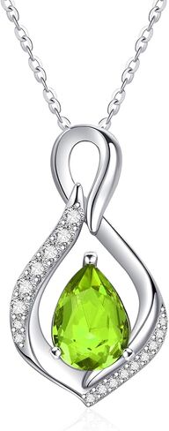 Infinity Necklaces for Women, White Gold/14K Gold/Rose Gold Forever Love Jewelry Gift with Birthstone Pendant for Wife Her Mom in Saudi Arabia