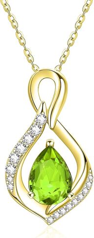 Infinity Necklaces for Women, White Gold/14K Gold/Rose Gold Forever Love Jewelry Gift with Birthstone Pendant for Wife Her Mom in Saudi Arabia