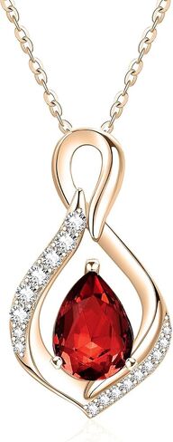 Infinity Necklaces for Women, White Gold/14K Gold/Rose Gold Forever Love Jewelry Gift with Birthstone Pendant for Wife Her Mom in Saudi Arabia